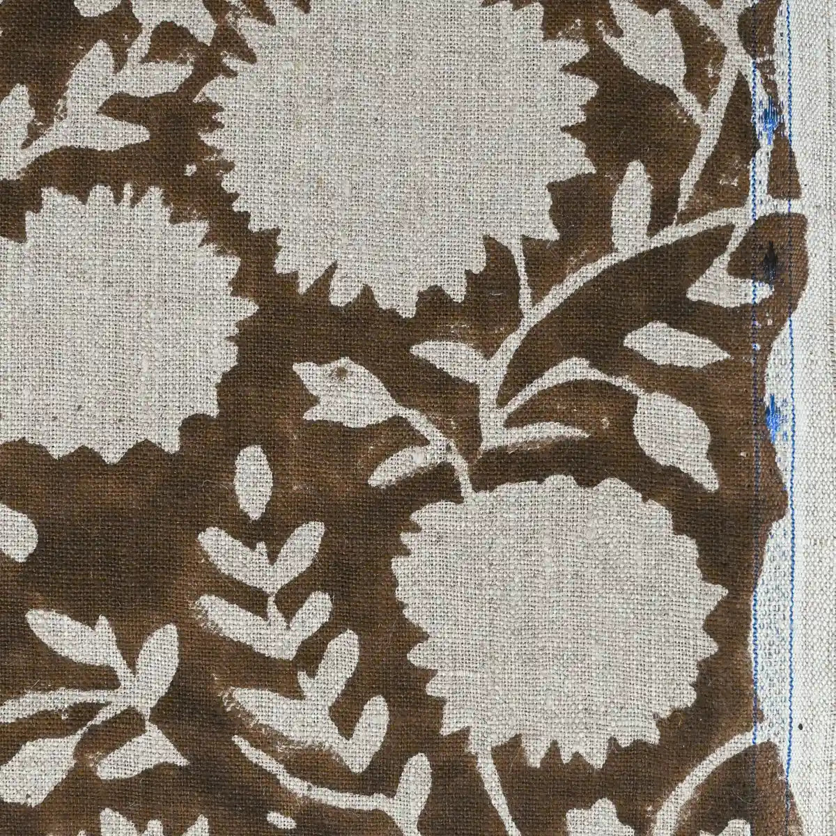 Zaples Block Print Linen Designer Fabric for Upholstery, Curtains and more Linen Fabric