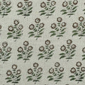 Briannah Thin Fabric for Upholstery Yard Natural Linen and Fern Linen Fabric