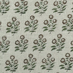 Briannah Thin Fabric for Upholstery Yard Natural Linen and Fern Linen Fabric