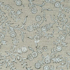 Louis Block Print Upholstery Linen Fabric Yard White Linen Fabric