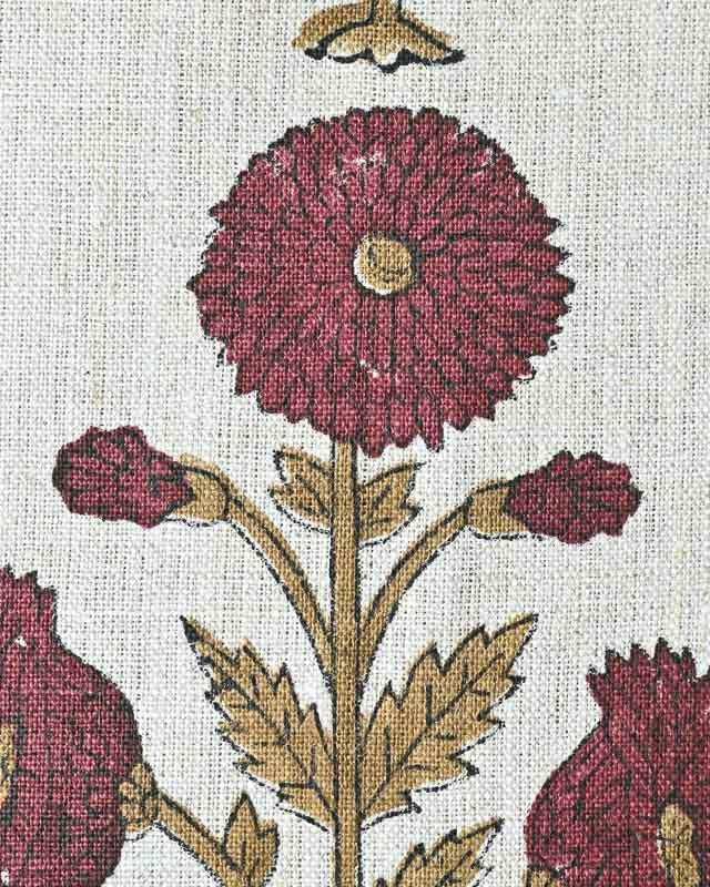 Nikita Hand Block Printed Linen Fabric Linen Fabric