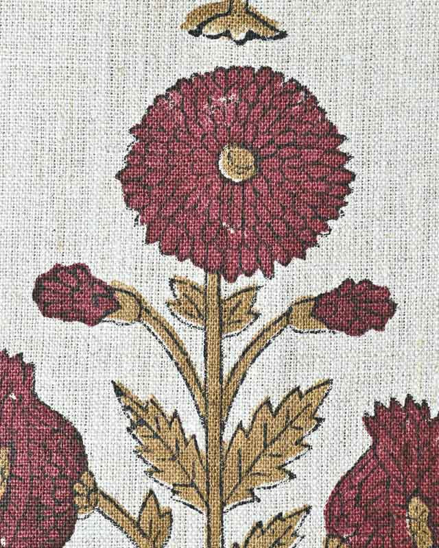 Nikita Hand Block Printed Linen Fabric Linen Fabric