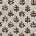 Gabby Natural Upholstery Fabric Yard Beige and Spiced Pumpkin Linen Fabric