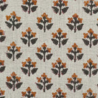 Gabby Natural Upholstery Fabric Yard Beige and Spiced Pumpkin Linen Fabric