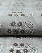Sylvie Hand Block Printed Linen Linen Fabric