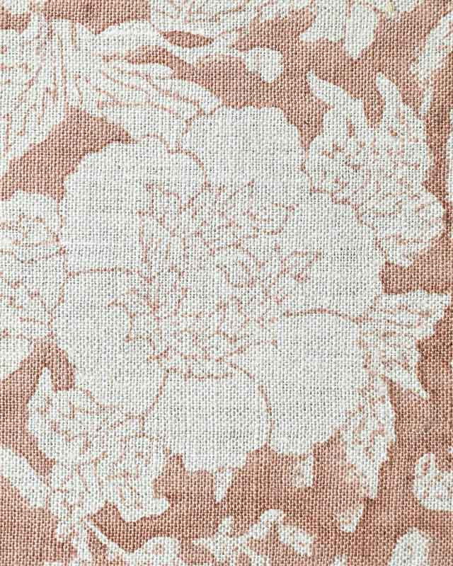 Charlie Block Print Handloom Linen Fabric Linen Fabric