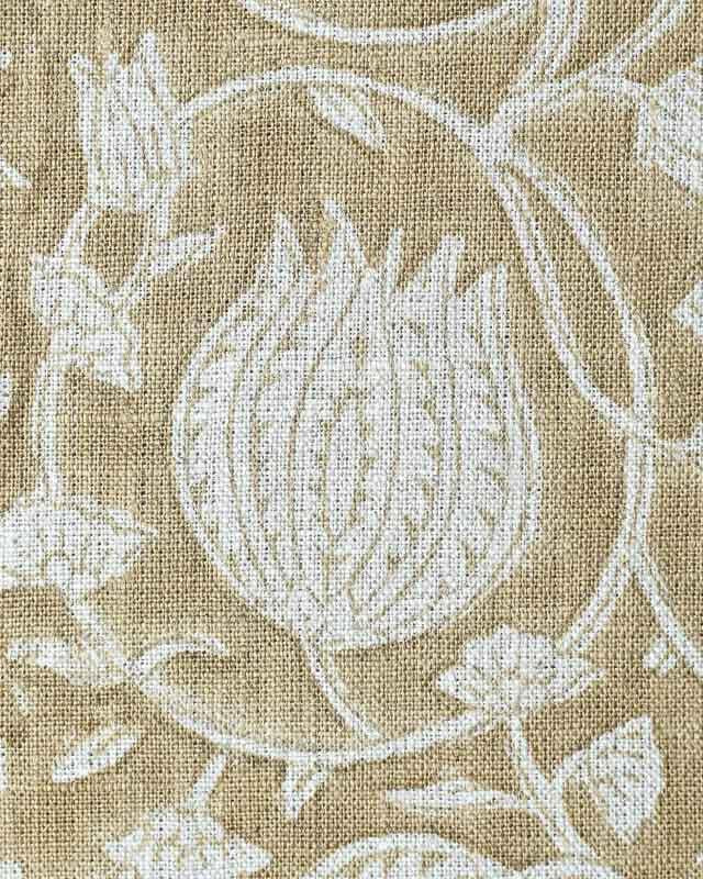 Abigail Block Print Upholstery Linen Fabric Linen Fabric