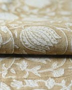 Abigail Block Print Upholstery Linen Fabric Linen Fabric