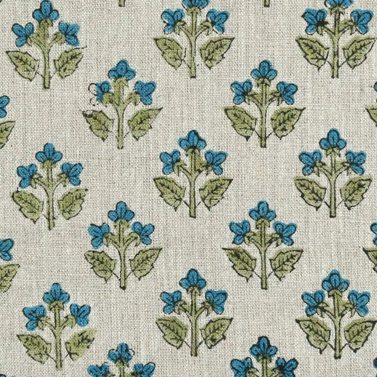 Gabby Natural Upholstery Fabric Yard Olive Green Teal Blue Linen Fabric