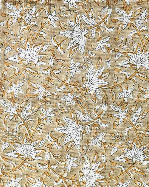 Angeli Indian Hand Block Print Fabric Linen Fabric