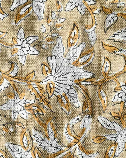 Angeli Indian Hand Block Print Fabric Linen Fabric