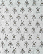 Amber Block Printed Linen Fabric Natural Linen Linen Fabric