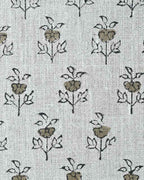 Amber Block Printed Linen Fabric Linen Fabric