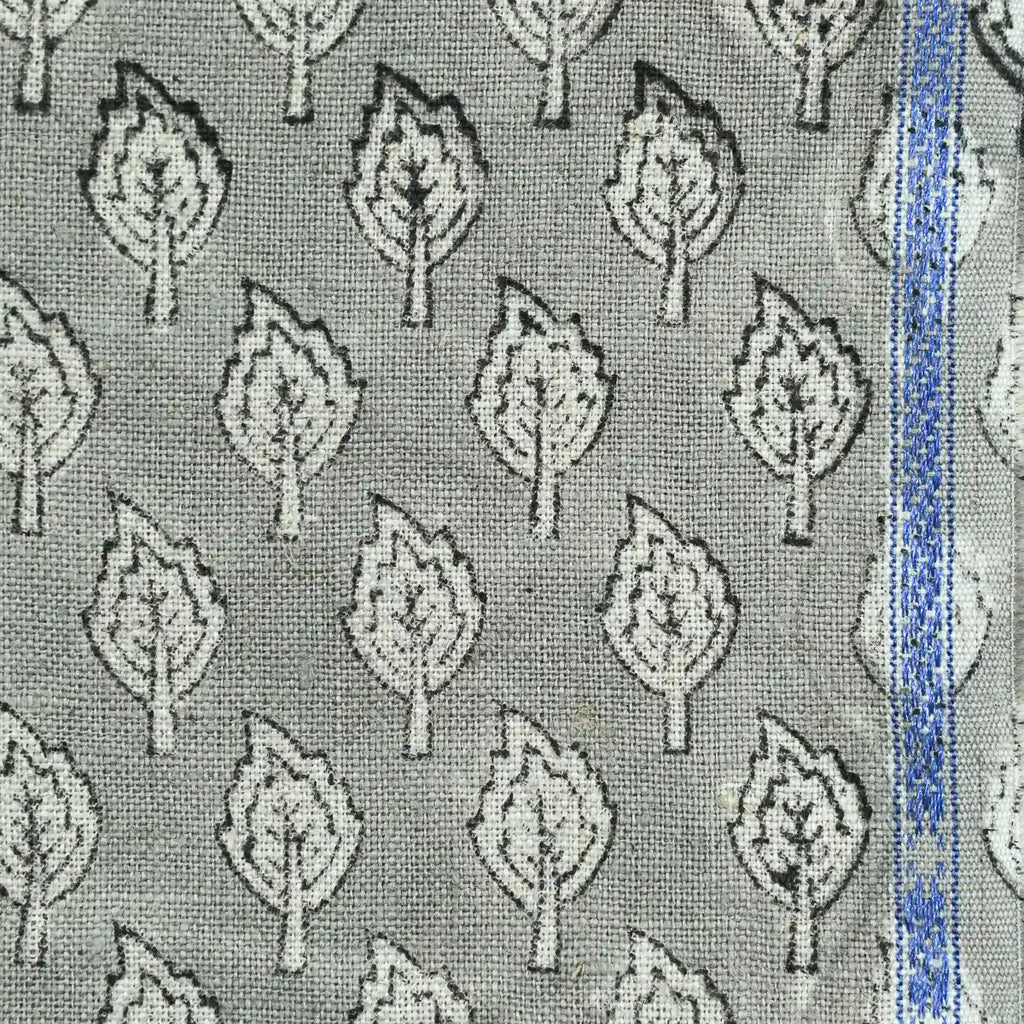 Rolly Block Printed Linen Fabric Linen Fabric