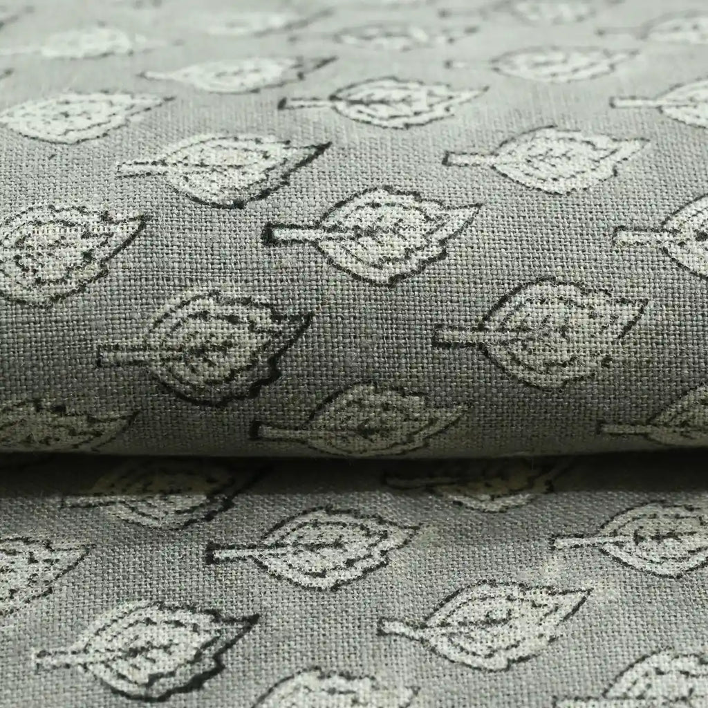 Rolly Block Printed Linen Fabric Linen Fabric