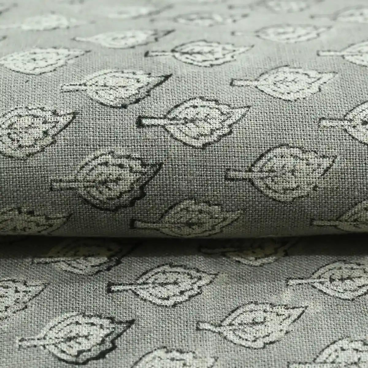 Rolly Block Printed Linen Fabric Linen Fabric