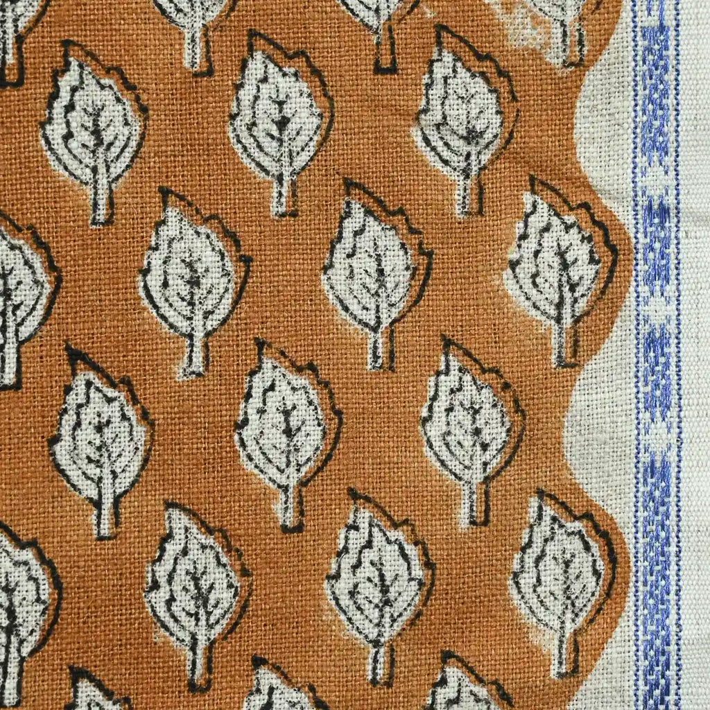 Rolly Block Printed Linen Fabric Linen Fabric