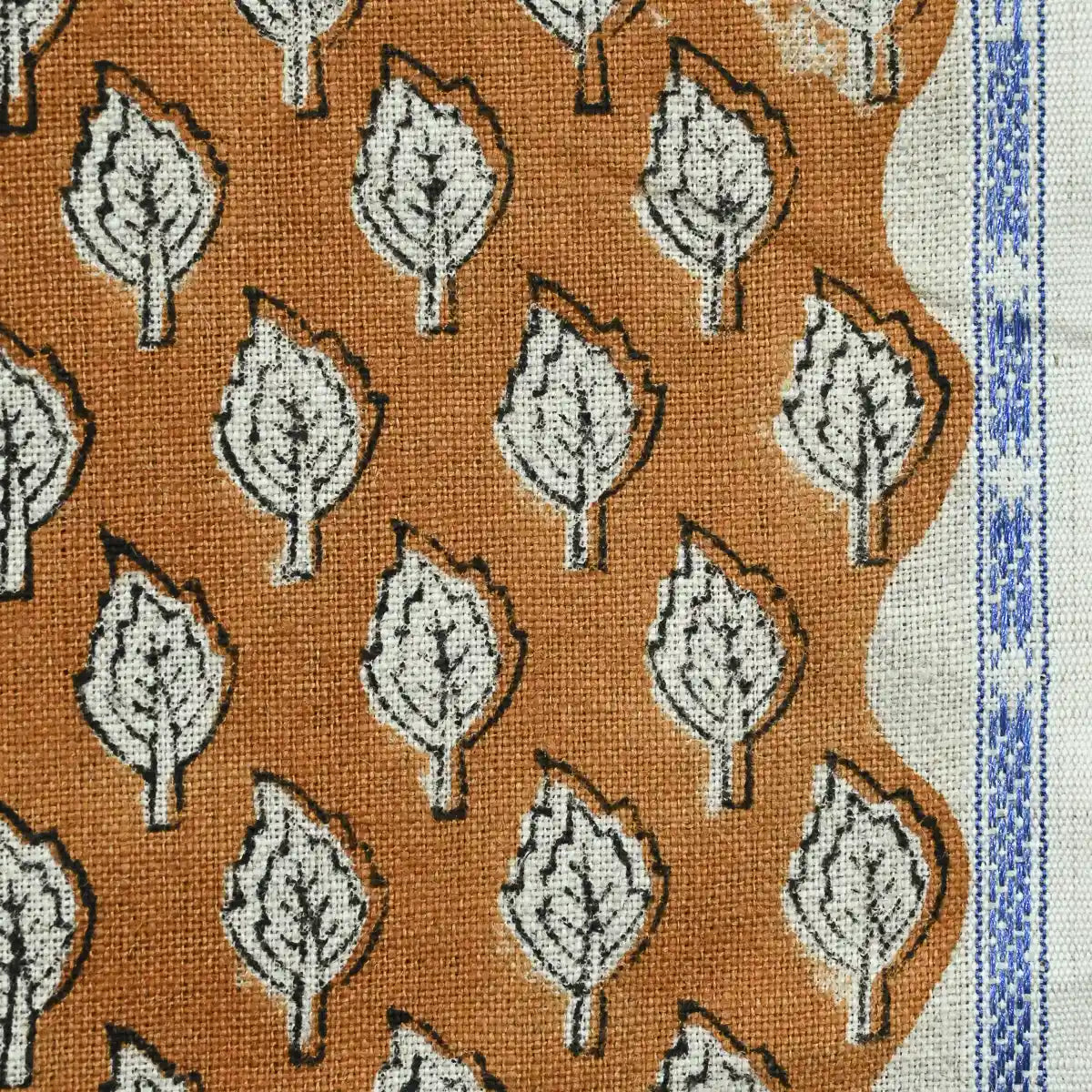 Rolly Block Printed Linen Fabric Linen Fabric