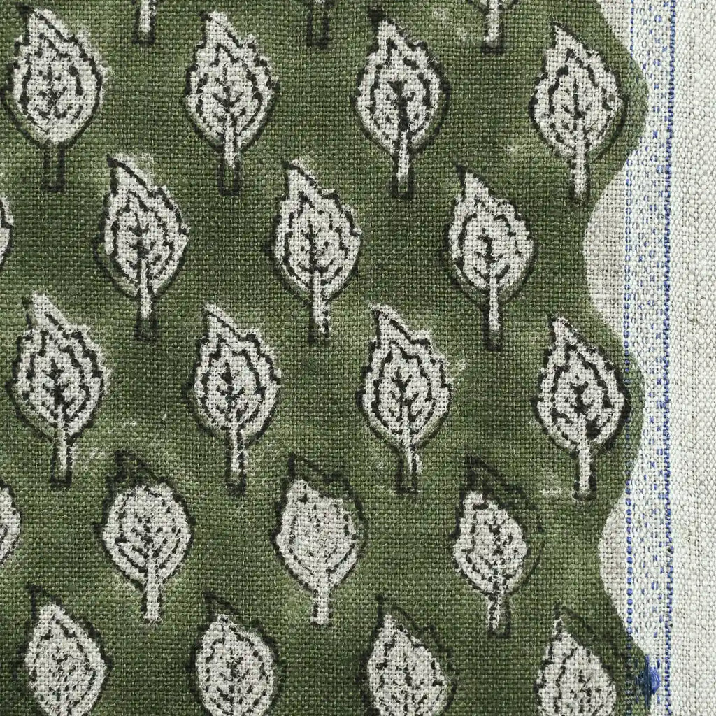 Rolly Block Printed Linen Fabric Linen Fabric