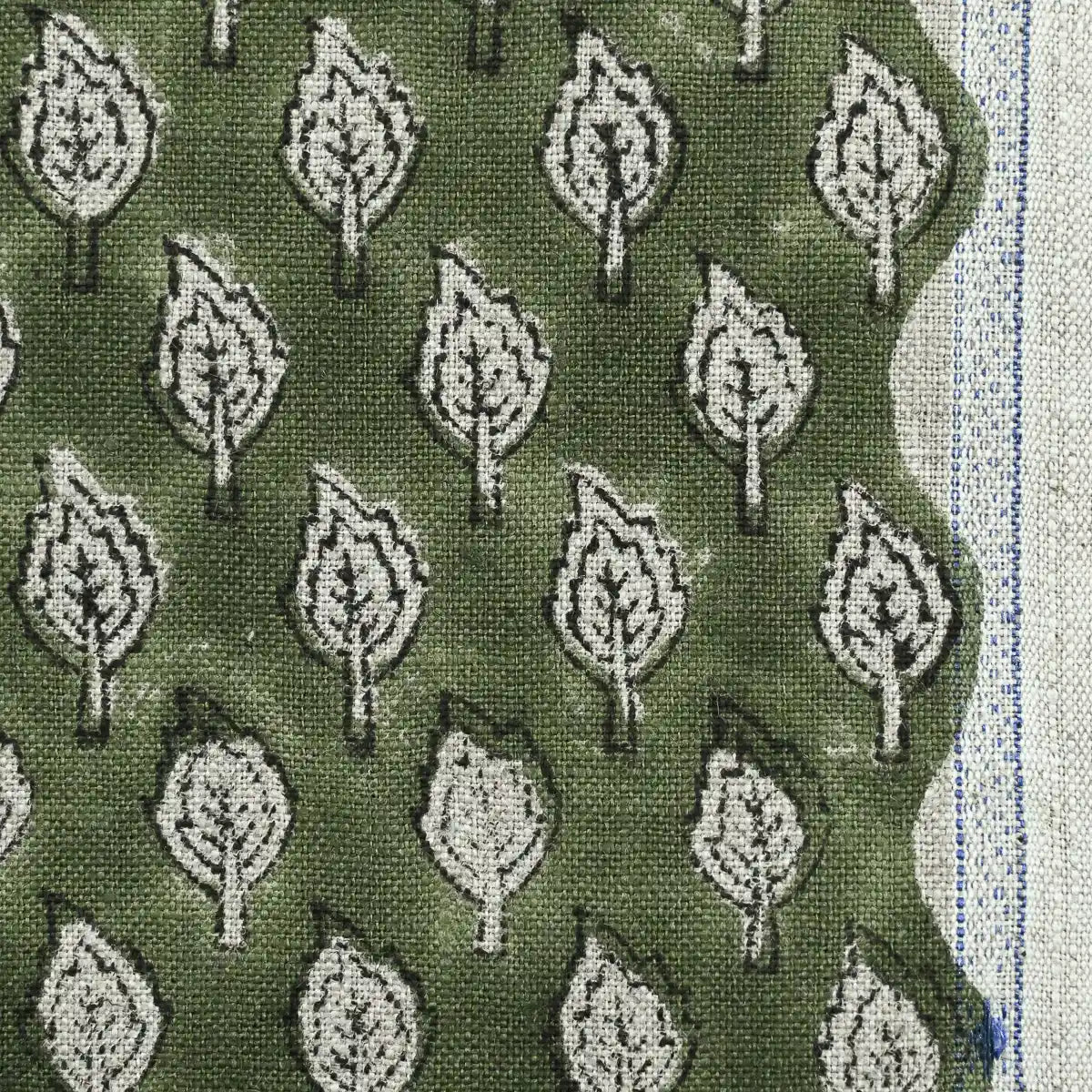 Rolly Block Printed Linen Fabric Linen Fabric