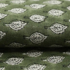 Rolly Block Printed Linen Fabric Linen Fabric