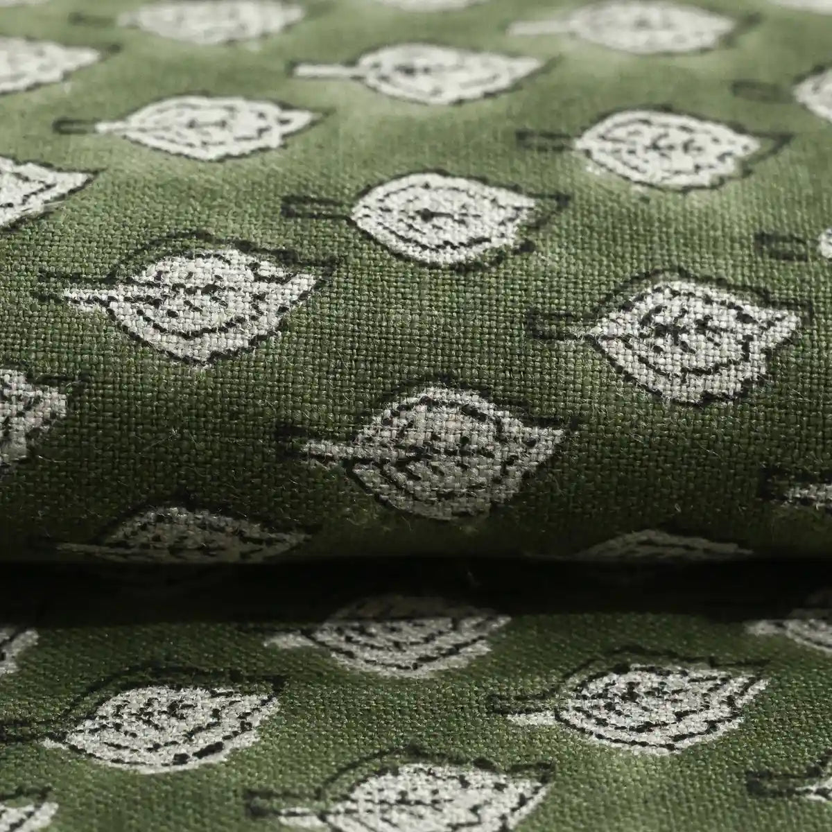 Rolly Block Printed Linen Fabric Linen Fabric