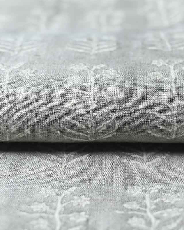 Sylvie Hand Block Printed Linen Linen Fabric