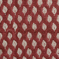 Rolly Block Printed Linen Fabric Yard Red Linen Fabric