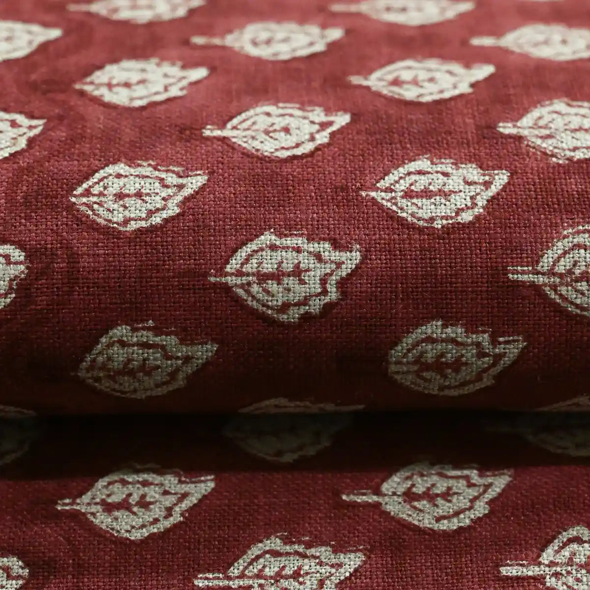 Rolly Block Printed Linen Fabric Linen Fabric