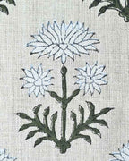 Sylvia Hand Block Printed Linen Fabric Linen Fabric