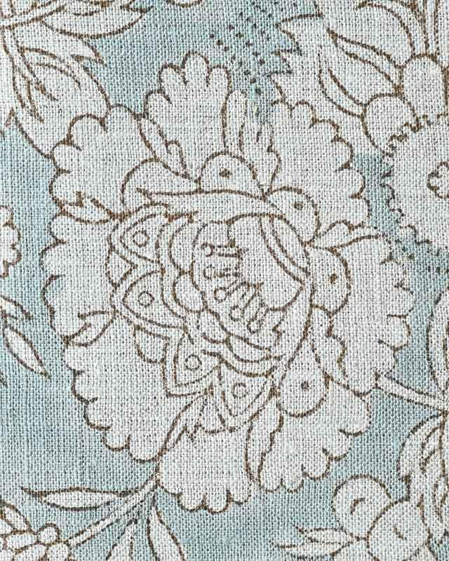 Brice Hand Block Printed Linen Fabric Linen Fabric
