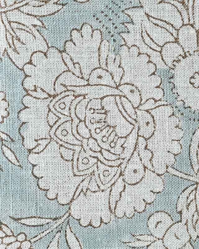 Brice Hand Block Printed Linen Fabric Linen Fabric