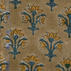Jess Hand Block Printed Linen Fabric Linen Fabric