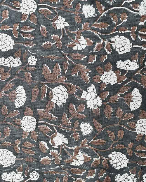 Arabella Hand Block Printed Linen Fabric Linen Fabric