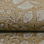Vivian Hand Block Printed Linen Fabric Linen Fabric