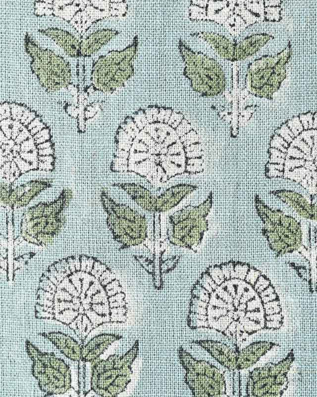 Peregrine Block Print Thick Linen Fabric Linen Fabric