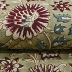 Jennifer Hand Block Printed Linen Fabric Linen Fabric
