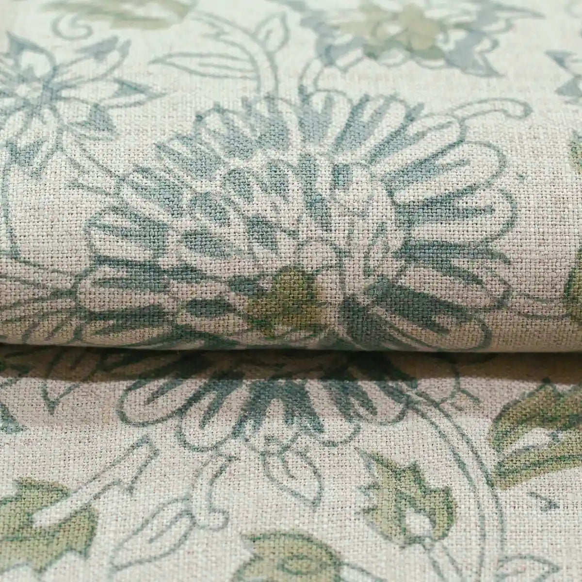 Jennifer Hand Block Printed Linen Fabric Linen Fabric