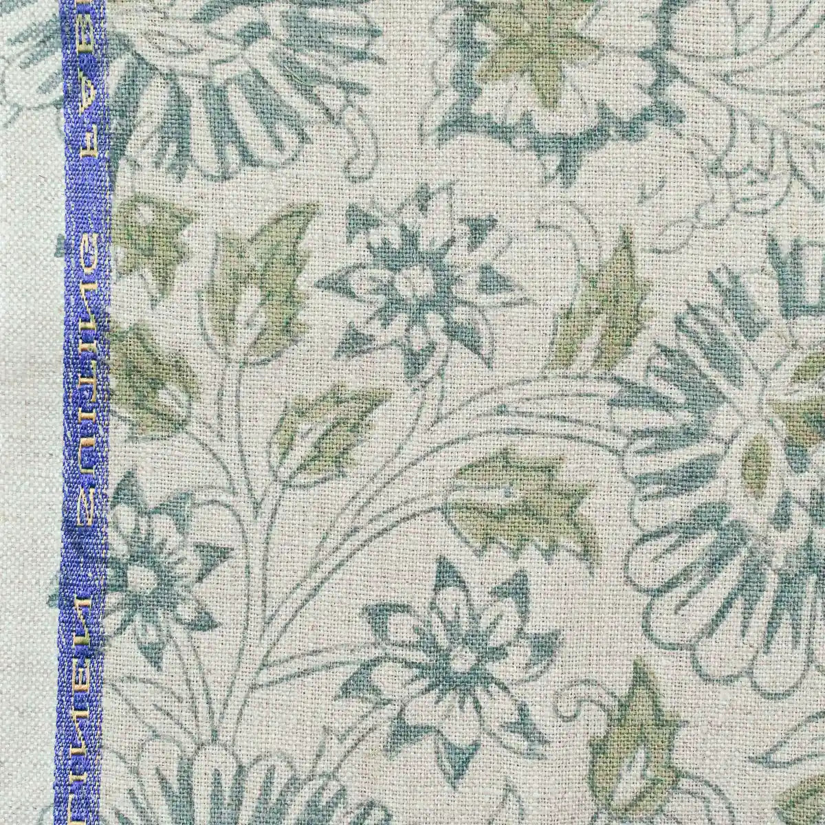 Jennifer Hand Block Printed Linen Fabric Linen Fabric