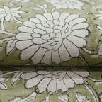 Jennifer Hand Block Printed Linen Fabric Linen Fabric