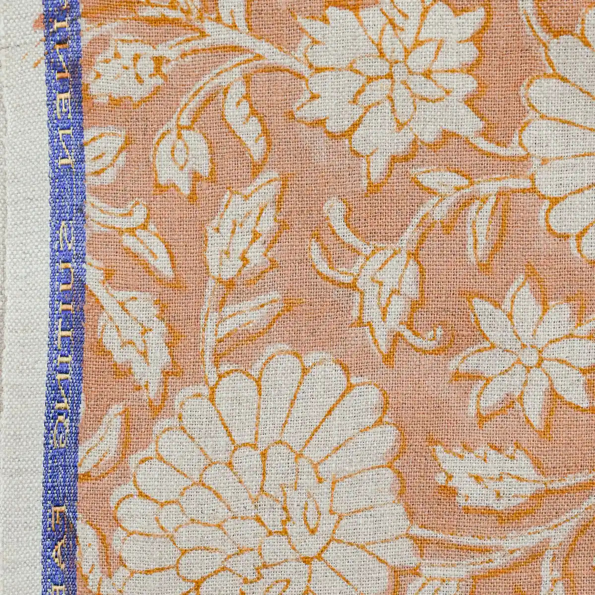 Jennifer Hand Block Printed Linen Fabric Linen Fabric