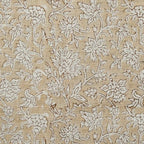 Abbey Floral Handloom Linen Yard Blush Pink Linen Fabric
