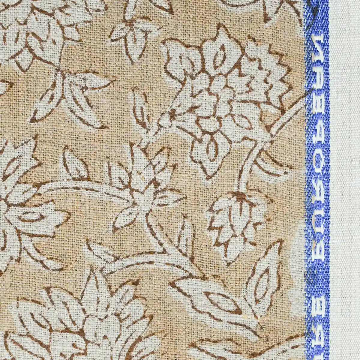Abbey Floral Handloom Linen Linen Fabric