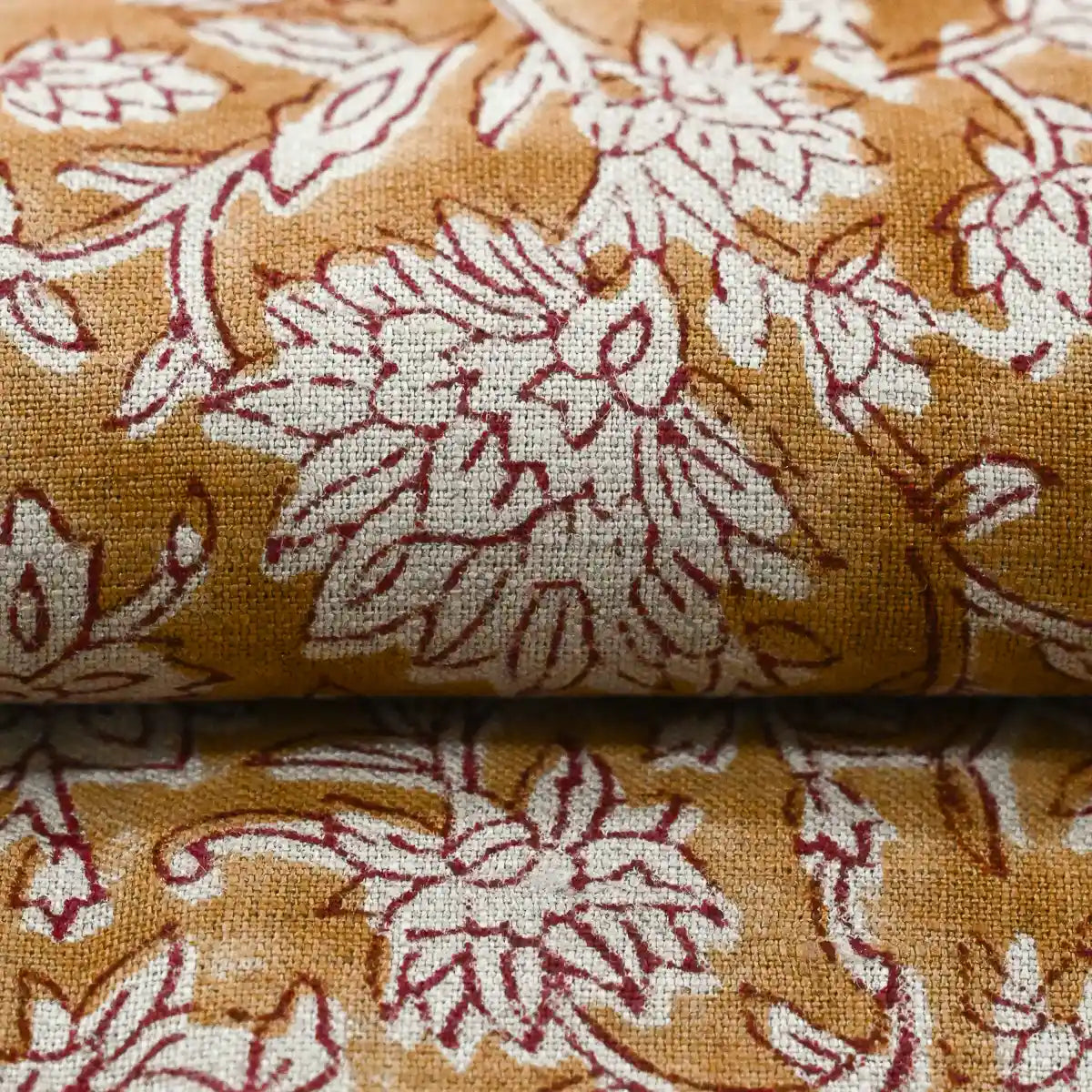 Abbey Floral Handloom Linen Linen Fabric