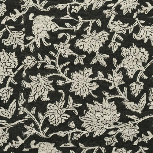 Abbey Floral Handloom Linen Swatch fabric swatch