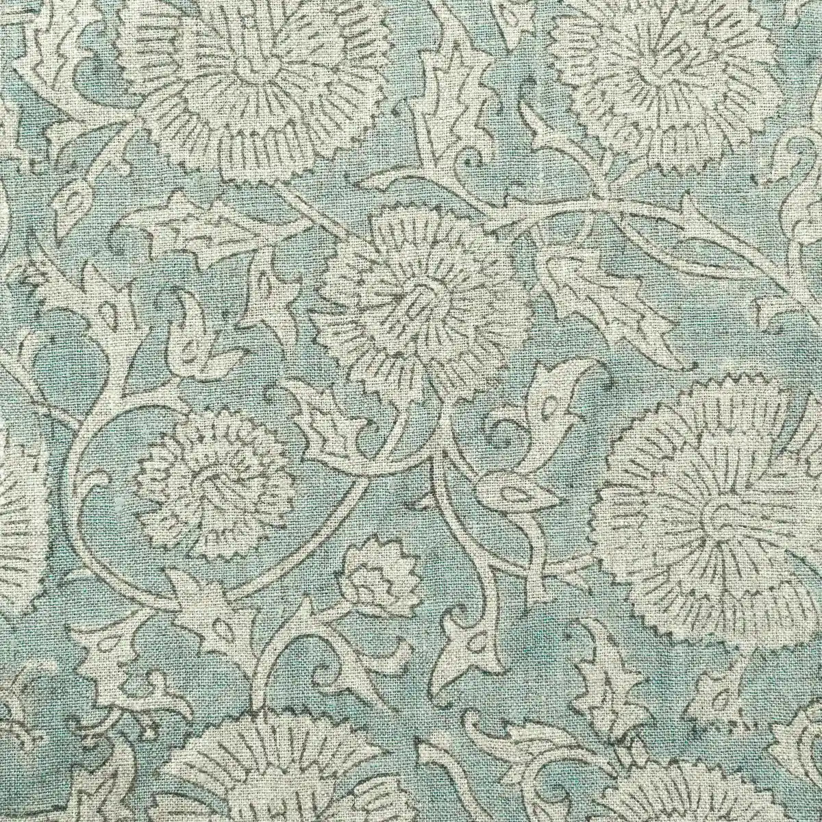 Delilah Block Print Linen Yard Linen Fabric