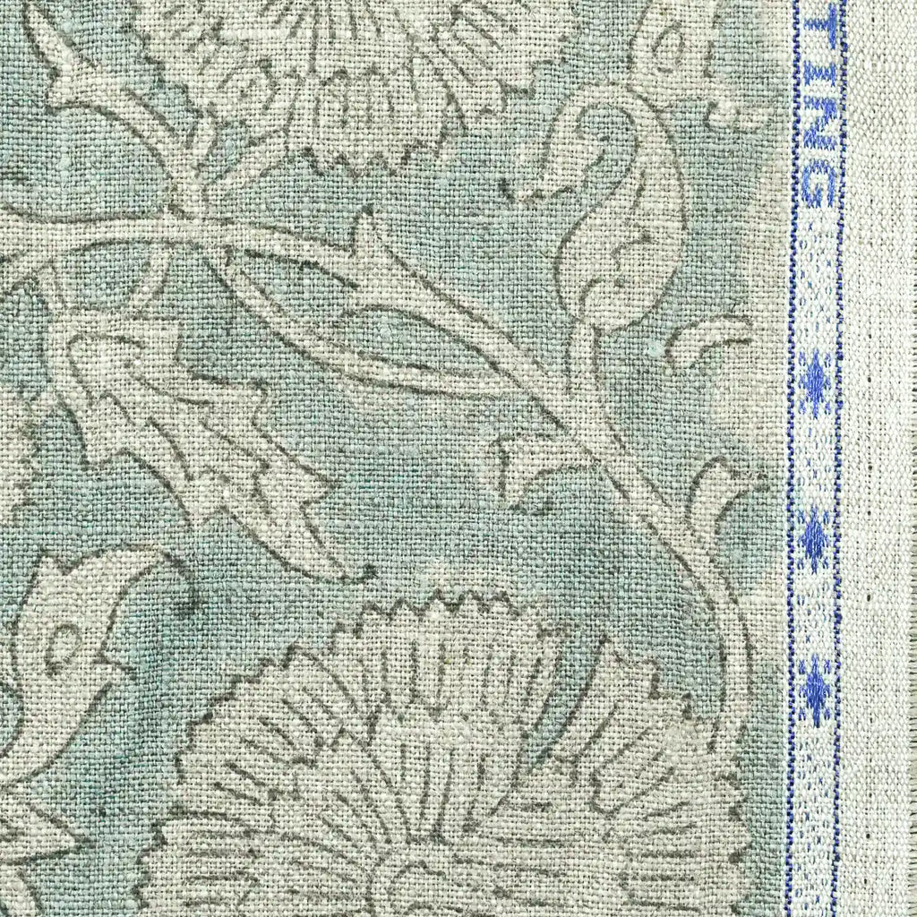 Delilah Block Print Linen Linen Fabric