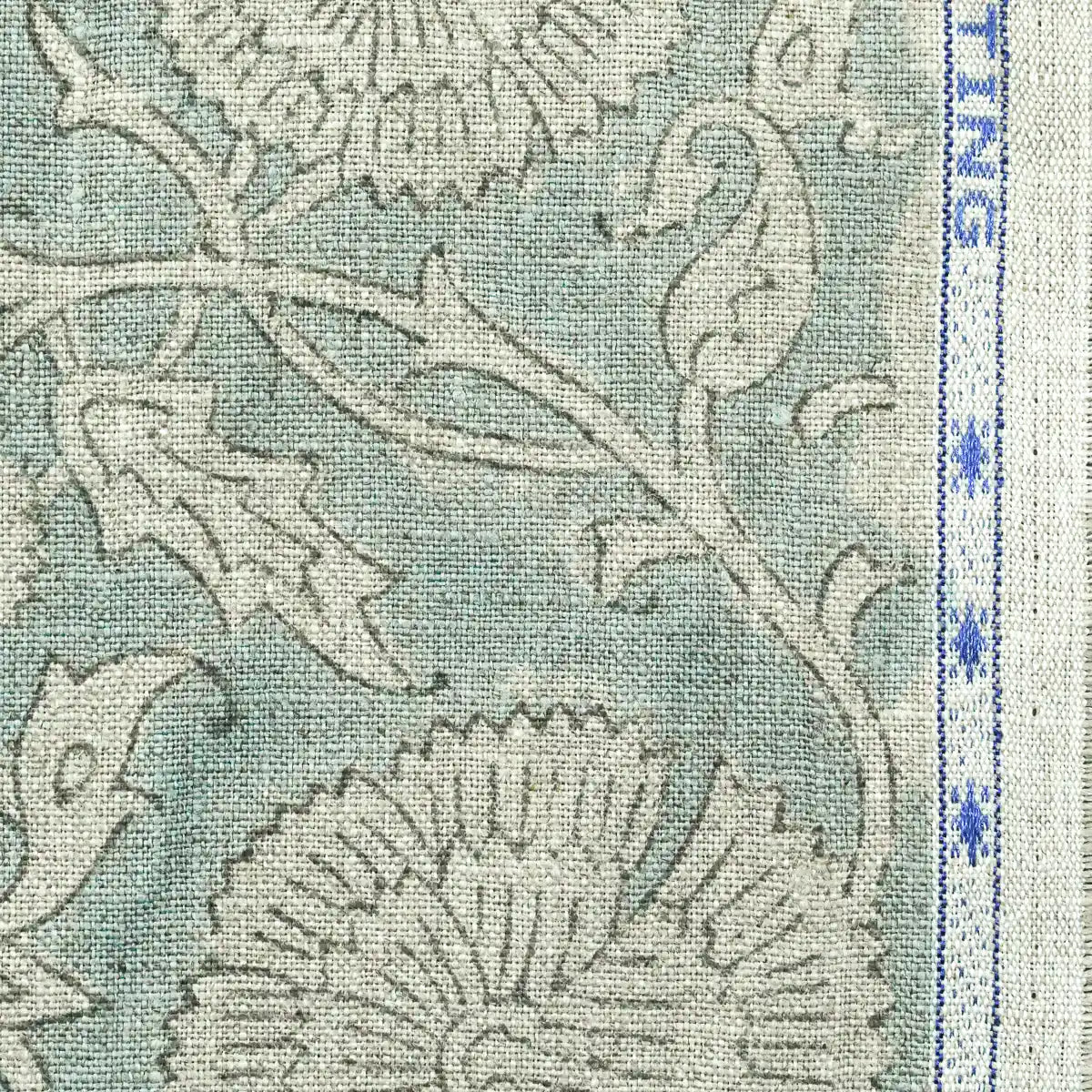 Delilah Block Print Linen Linen Fabric