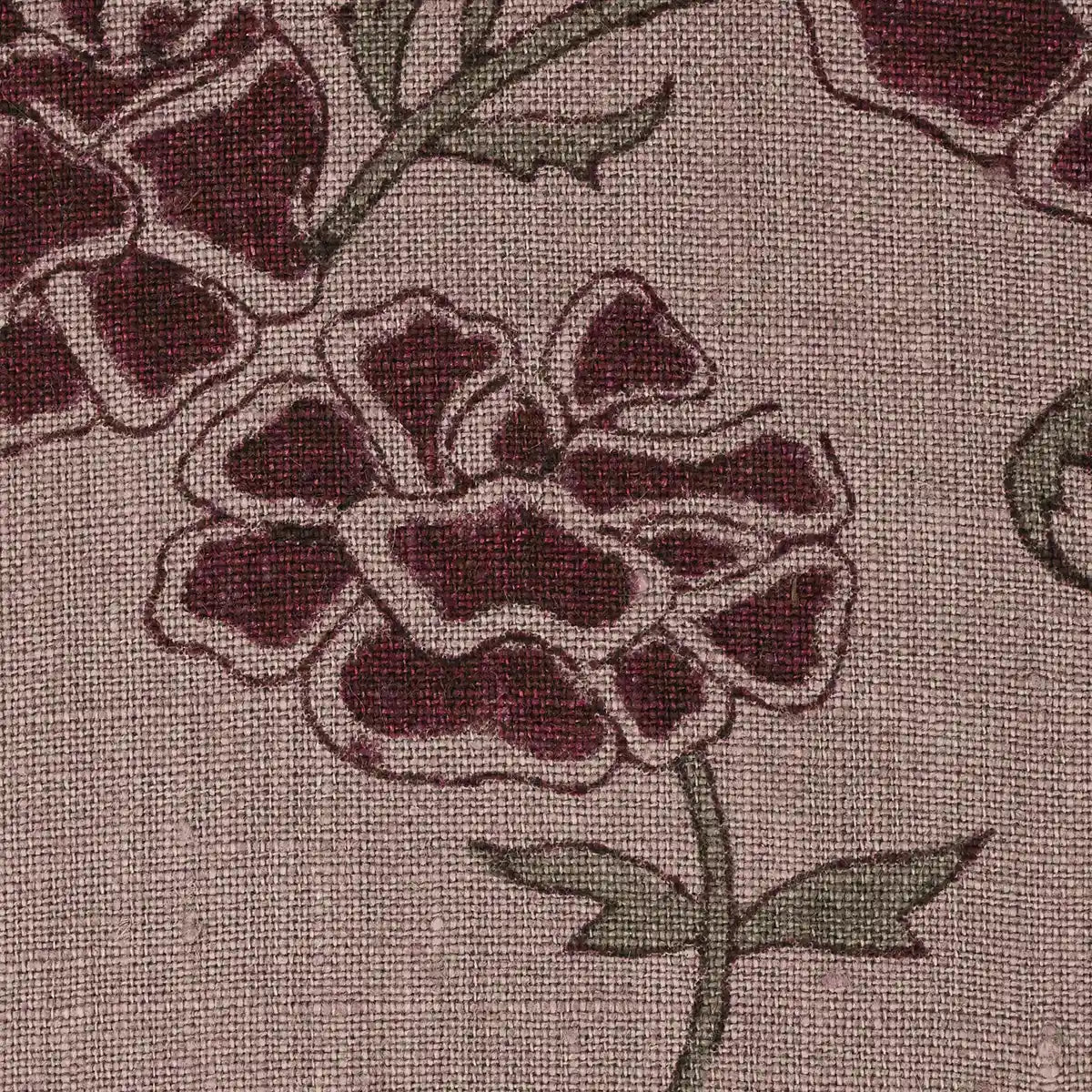 Botanica Light Beige Linen Fabric Swatch Onion Pink Linen Fabric