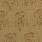 Flora Bloom Tan Dust Linen Fabric Swatch Linen Fabric